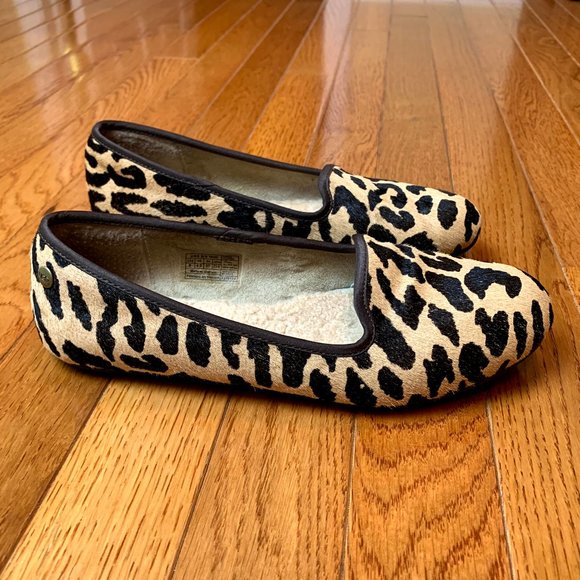 UGG Shoes - UGG leather "Alloway Exotic" leopard loafer